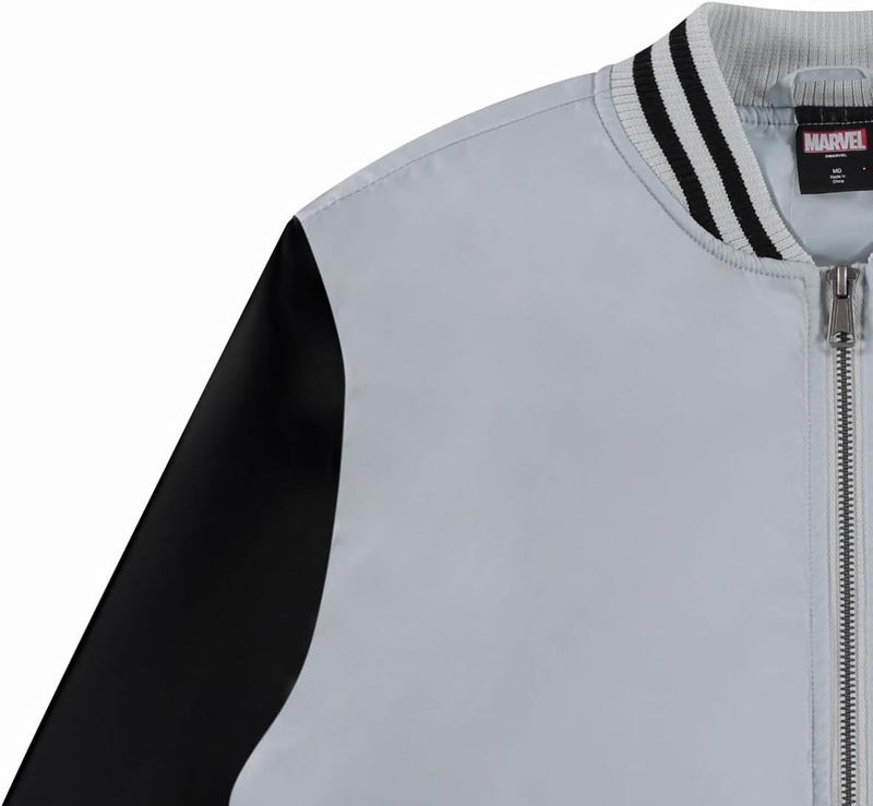 MARVEL Spiderman Miles Morales Varsity Bomber Jacket for Boys - Toddler & Kids Bomber Jacket - Retro Zip-Up Varsity Jackets - Image 3